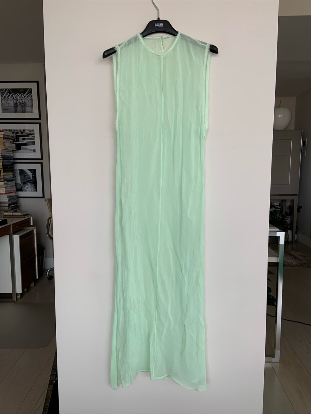 Mint green sheer dress